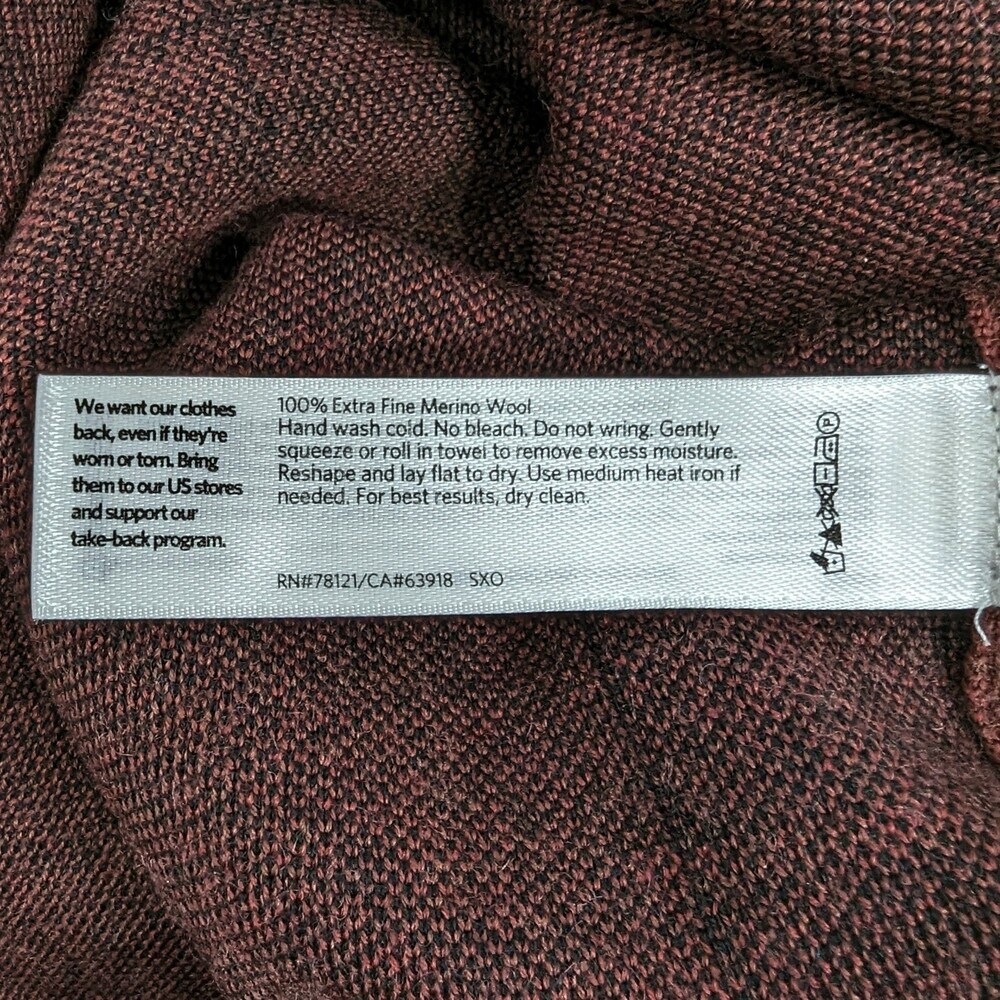 Eileen Fisher  Sweater XS 100% Merino Wool Windowpane‎  Brown Women's - Picture 5 of 5